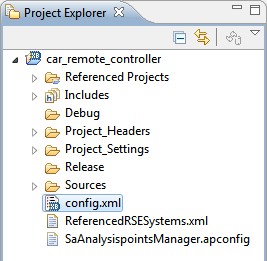 Project in Projects Esplorer view