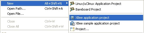 New XBee application project