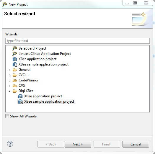 Zelect XBee Project Wizard