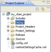 Project Explorer - my_xbee_project